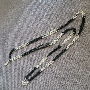 Guess Women Black & Sliver Necklace